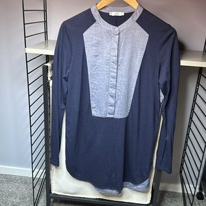 Vince chambray jersey tunic, S
